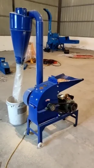 Motor diesel Motor eléctrico Molino de martillos usado Máquina trituradora de maíz